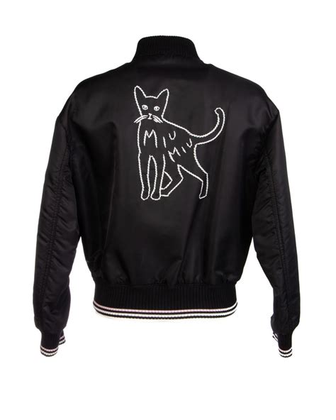 miu miu black jacket cat